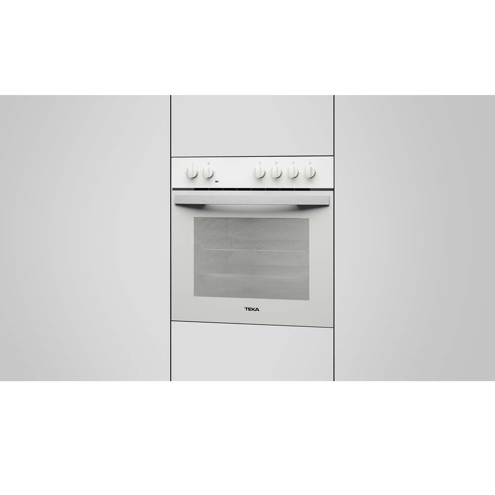 Teka HBE 490 ME Horno Convencional 60cm, 3 Funciones, 2 Cristales, Cristal Blanco
