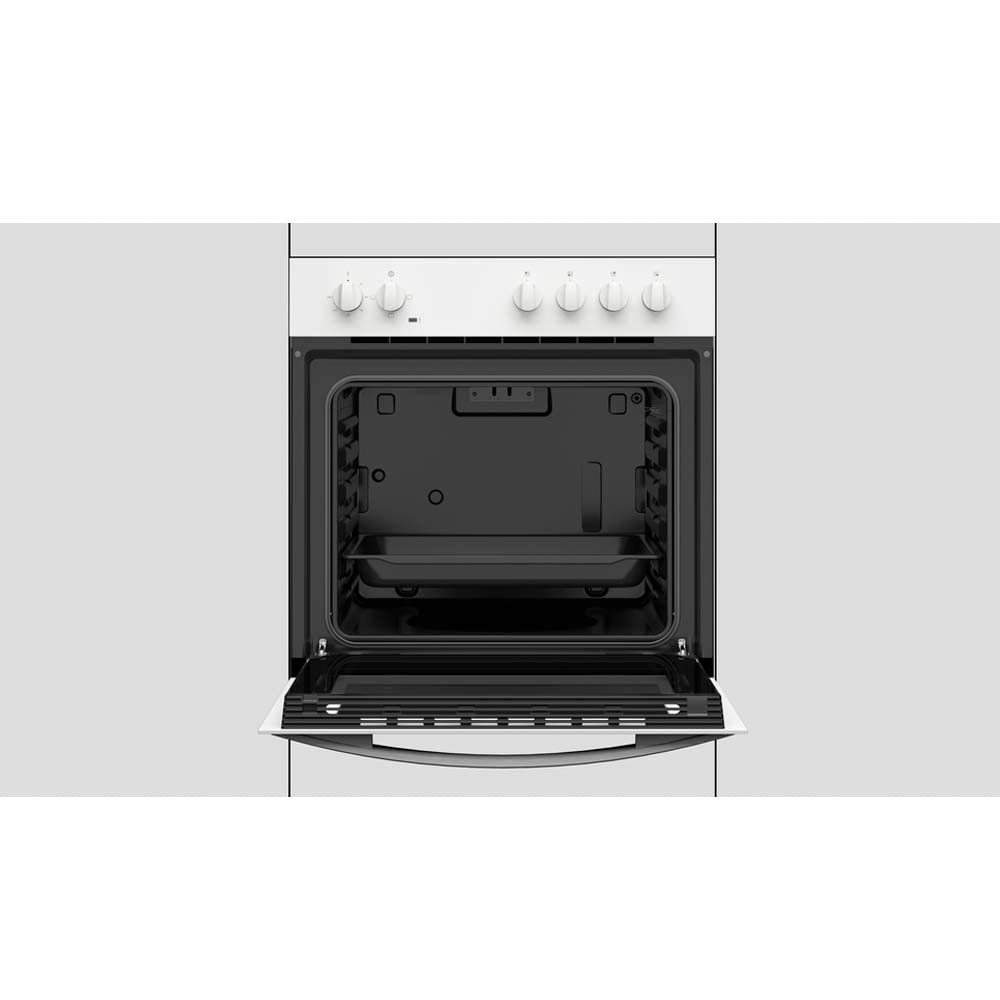 Teka HBE 490 ME Horno Convencional 60cm, 3 Funciones, 2 Cristales, Cristal Blanco